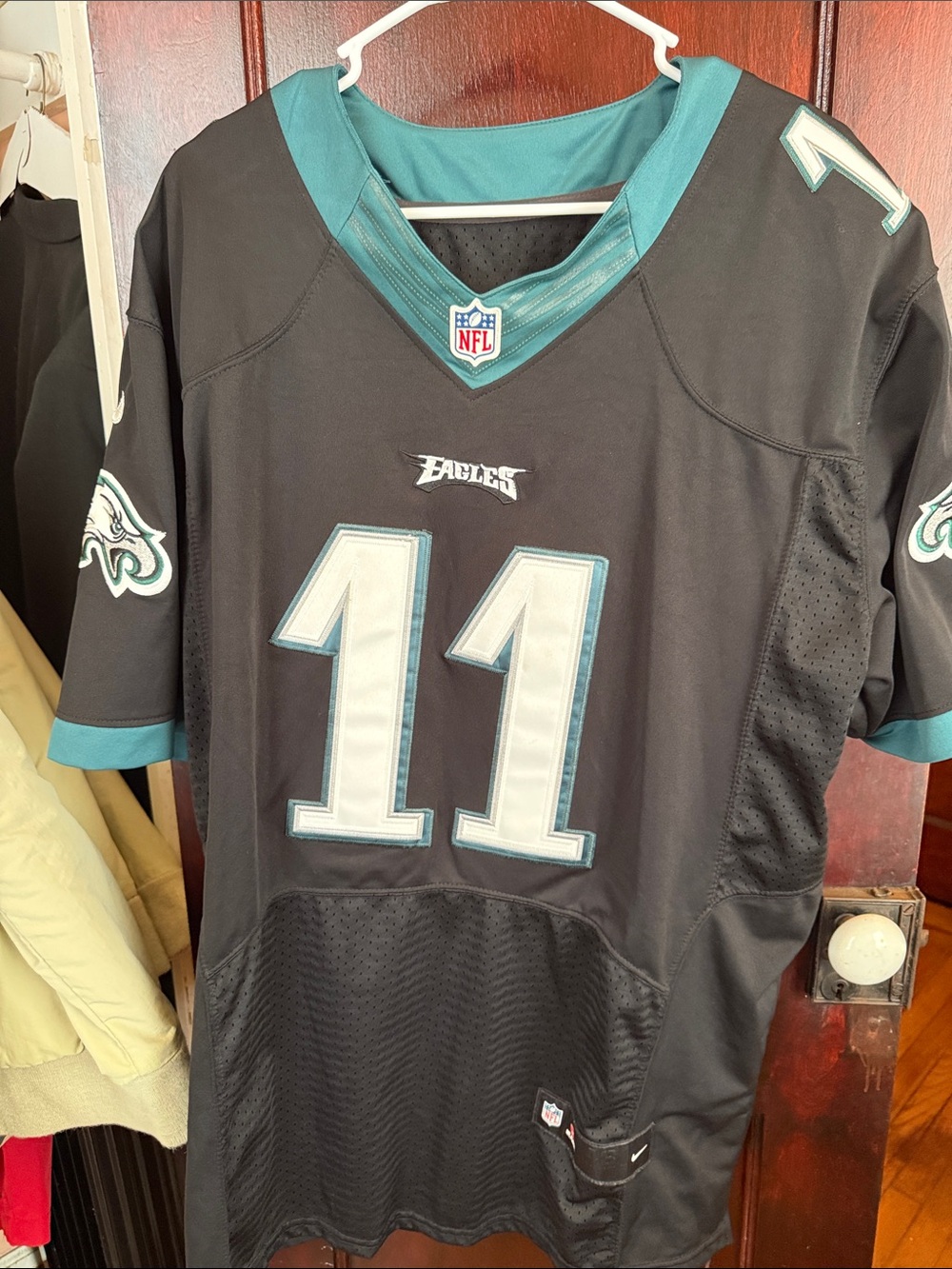 Men's Philadelphia Eagles #11 Black Football Jersey
